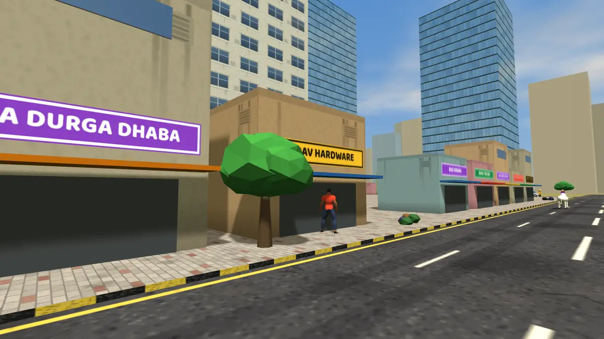 Street scene in DLF Cyber City, Gurugram, in the Gurugram Life game