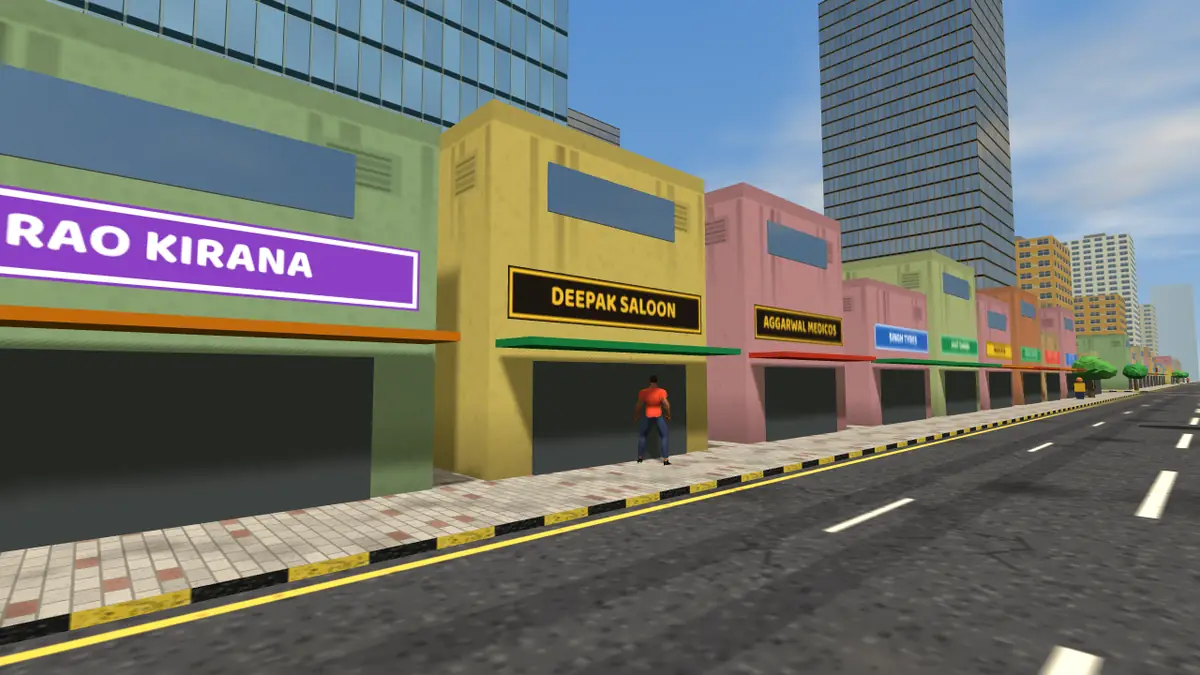 Street scene in Golf Course Road, Gurugram, in the Gurugram Life game