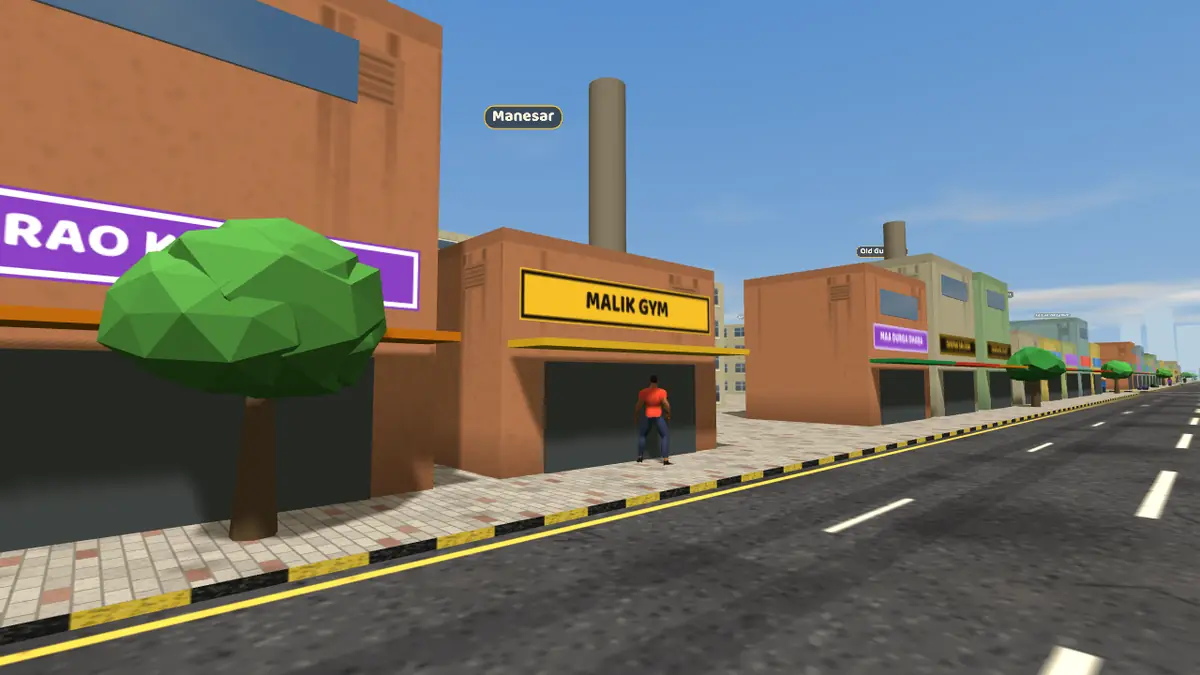 Street scene in Manesar, Gurugram, in the Gurugram Life game