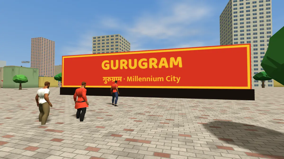 The giant GURUGRAM sign at Rajiv Chowk in Gurugram Life