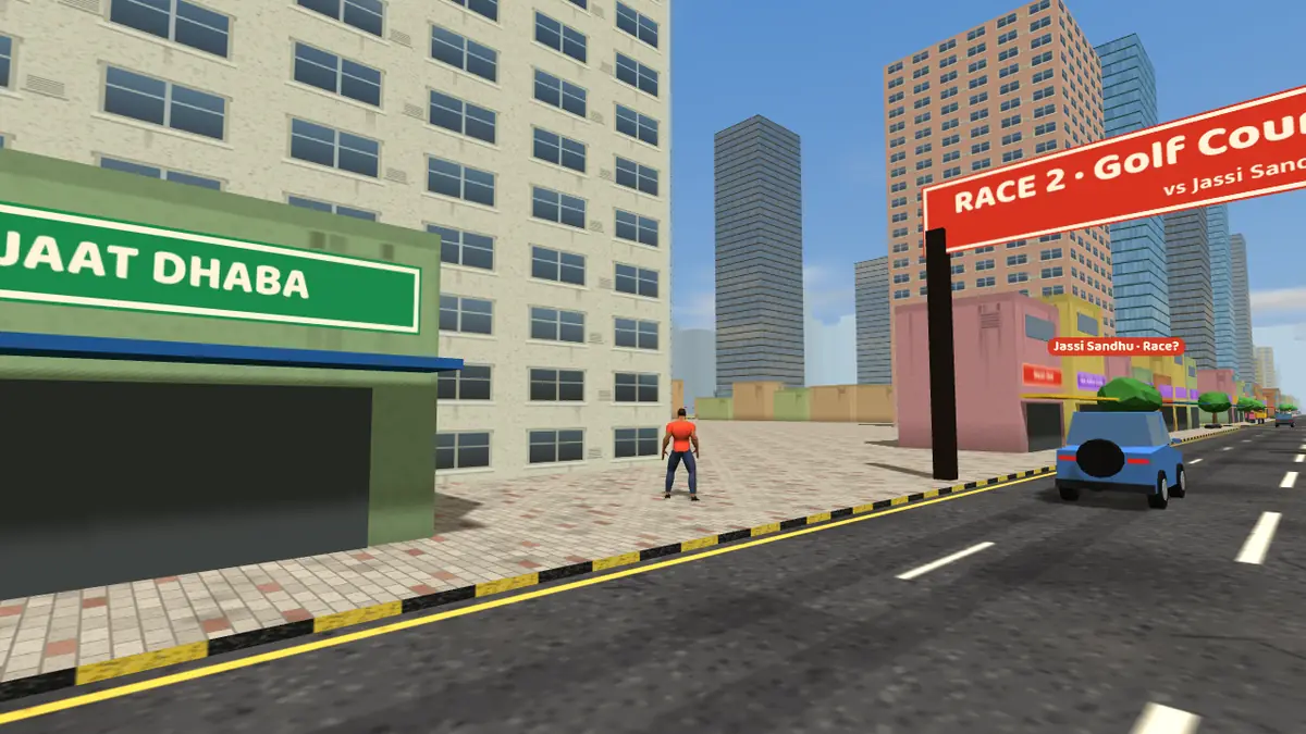 Street scene in Sector 56, Gurugram, in the Gurugram Life game