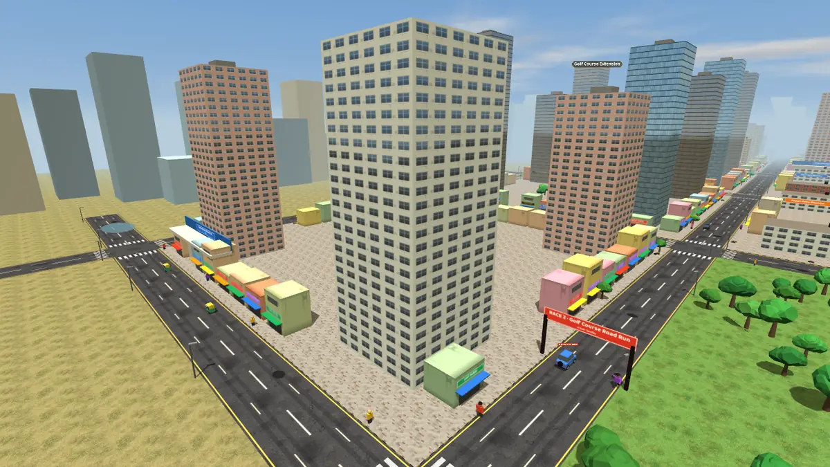 Aerial view of Sector 56 on the Gurugram Life game map